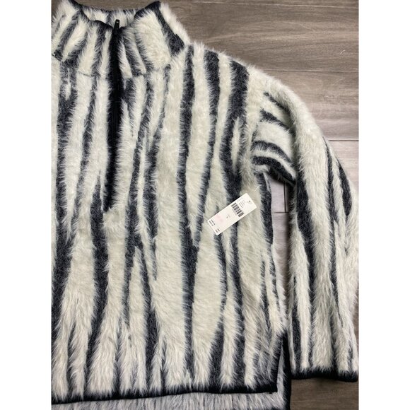 $200 Anthropologie Cindy Eyelash Half Zip Pullover Sweater Size Small New - Picture 10 of 12